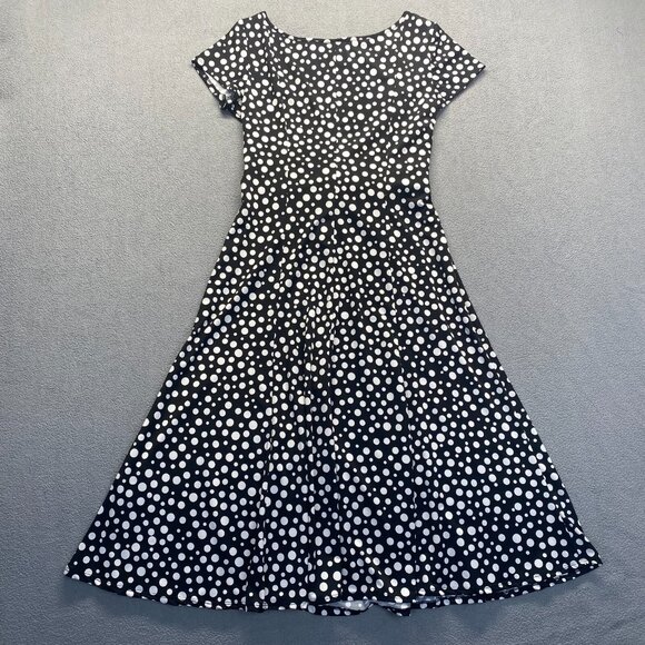 Perceptions New York Polka dot Dress Size Large,Stretch,Tie Waist,Preppy - Picture 3 of 12